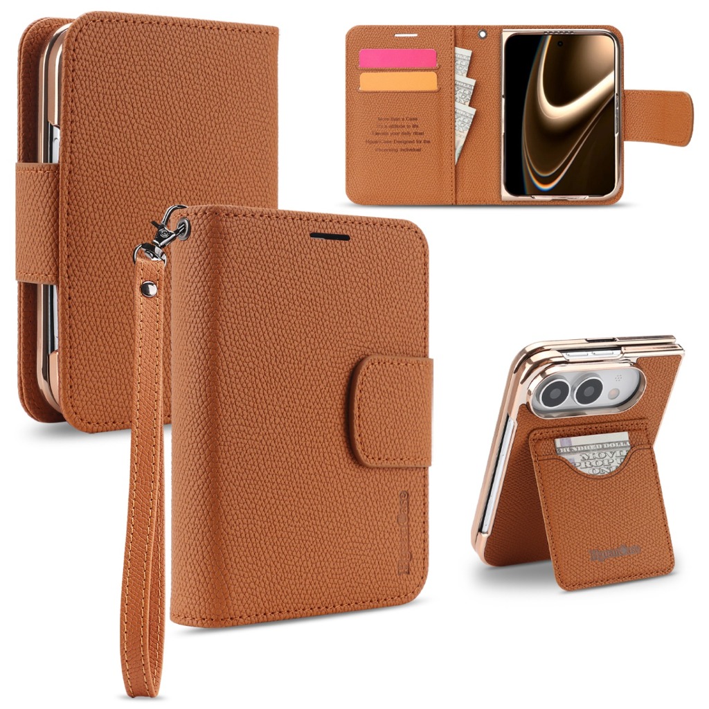 Leather Wallet Card Holder Phone Cover - 2'si 1 Arada Çıkarılabilir Cüzdanlı Telefon