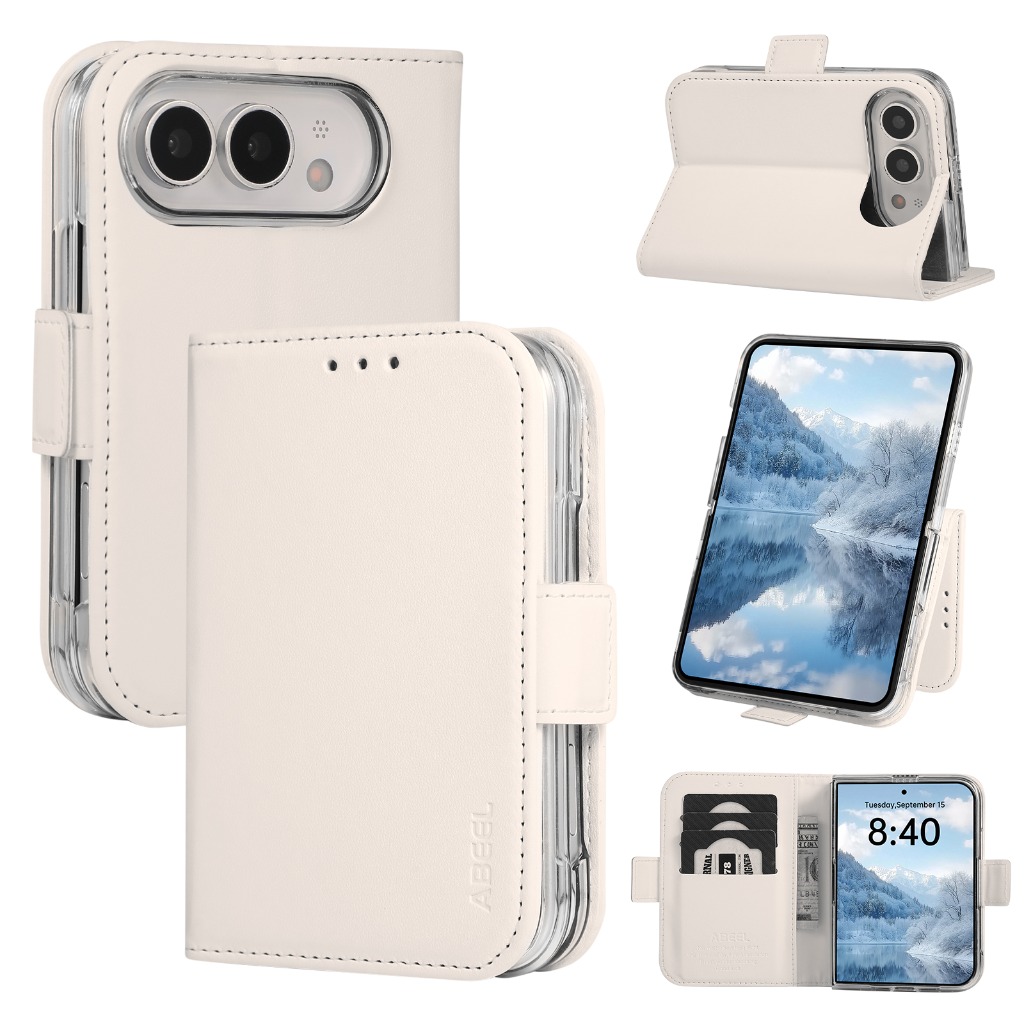 Leather Wallet Card Holder Phone Cover - RFID Engelleme Özellikli Kartlık Cüzdanlı, Katlanabilir